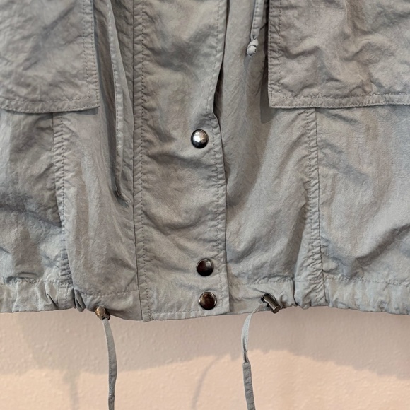 Banana Republic Women's SZ S Trench Coat Jacket Adjustable Waist Light Green - Picture 6 of 14